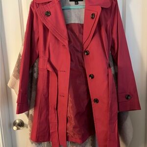 London Fog pink Trench Coat Classic Design